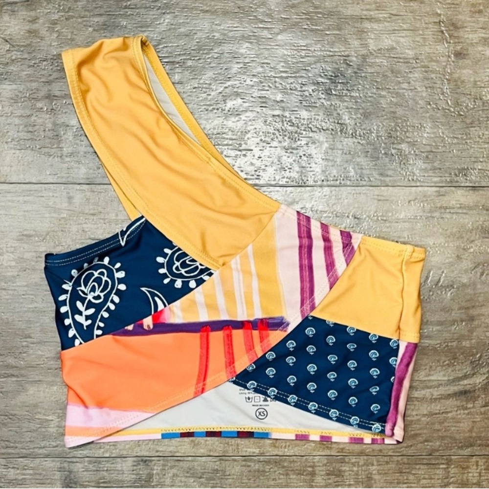 Colorful Patchwork Bikini Top - Picture 3 of 6